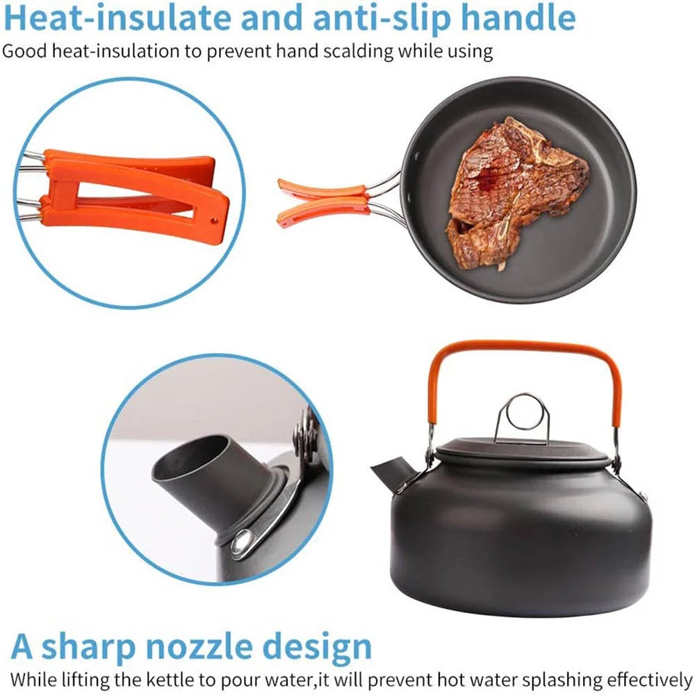 Camping Cooking set Camping Cookware Travel Tableware Outdoor