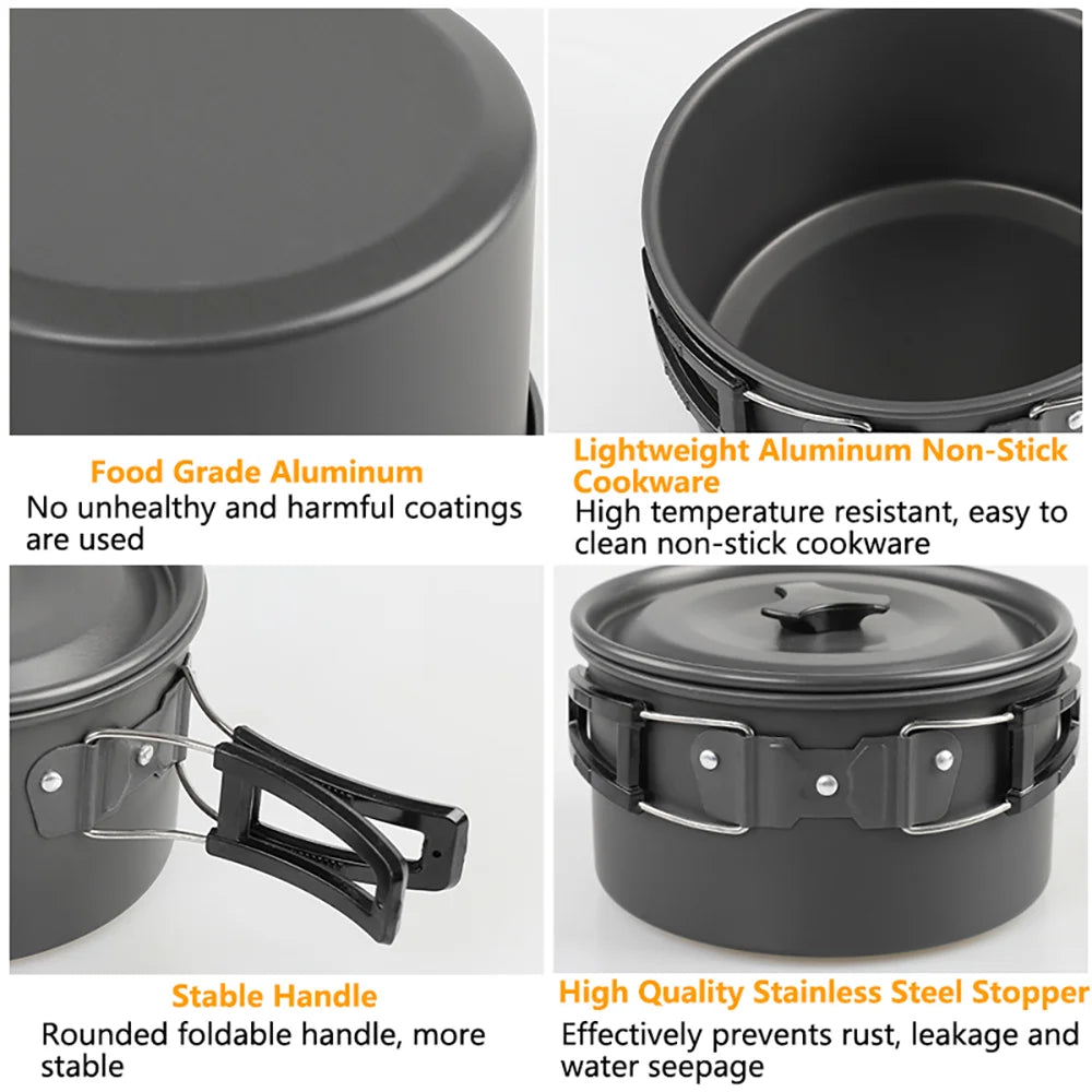 Camping Cooking set Camping Cookware Travel Tableware Outdoor