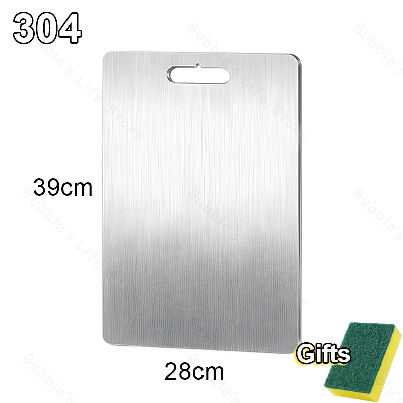 Thickened Stainless Steel Cutting Board Titanium Steel Antibacterial And Mildew-proof Household Cutting Board Kitchen Board 316