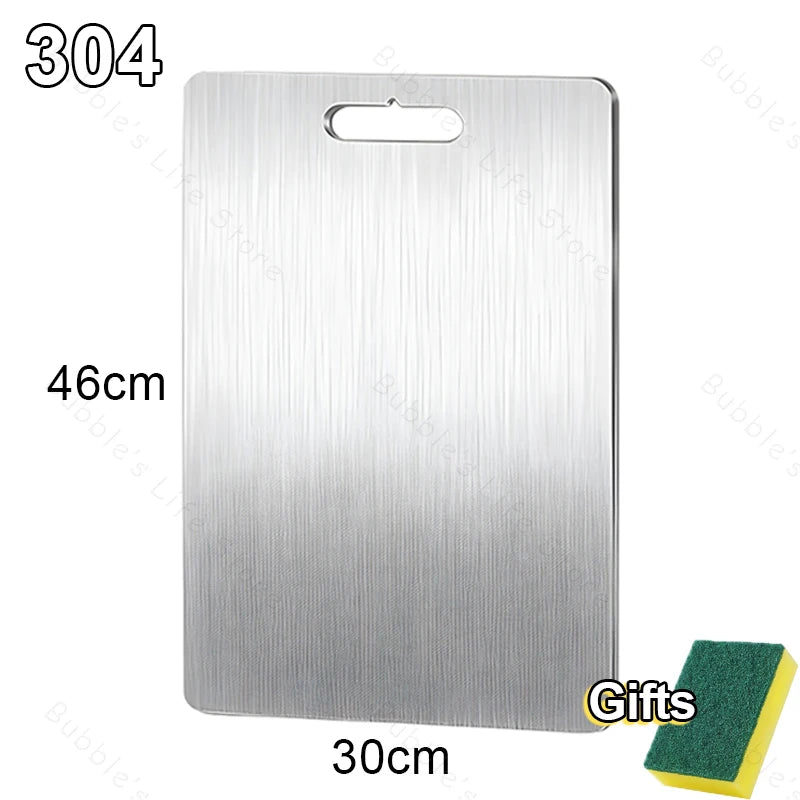 Thickened Stainless Steel Cutting Board Titanium Steel Antibacterial And Mildew-proof Household Cutting Board Kitchen Board 316