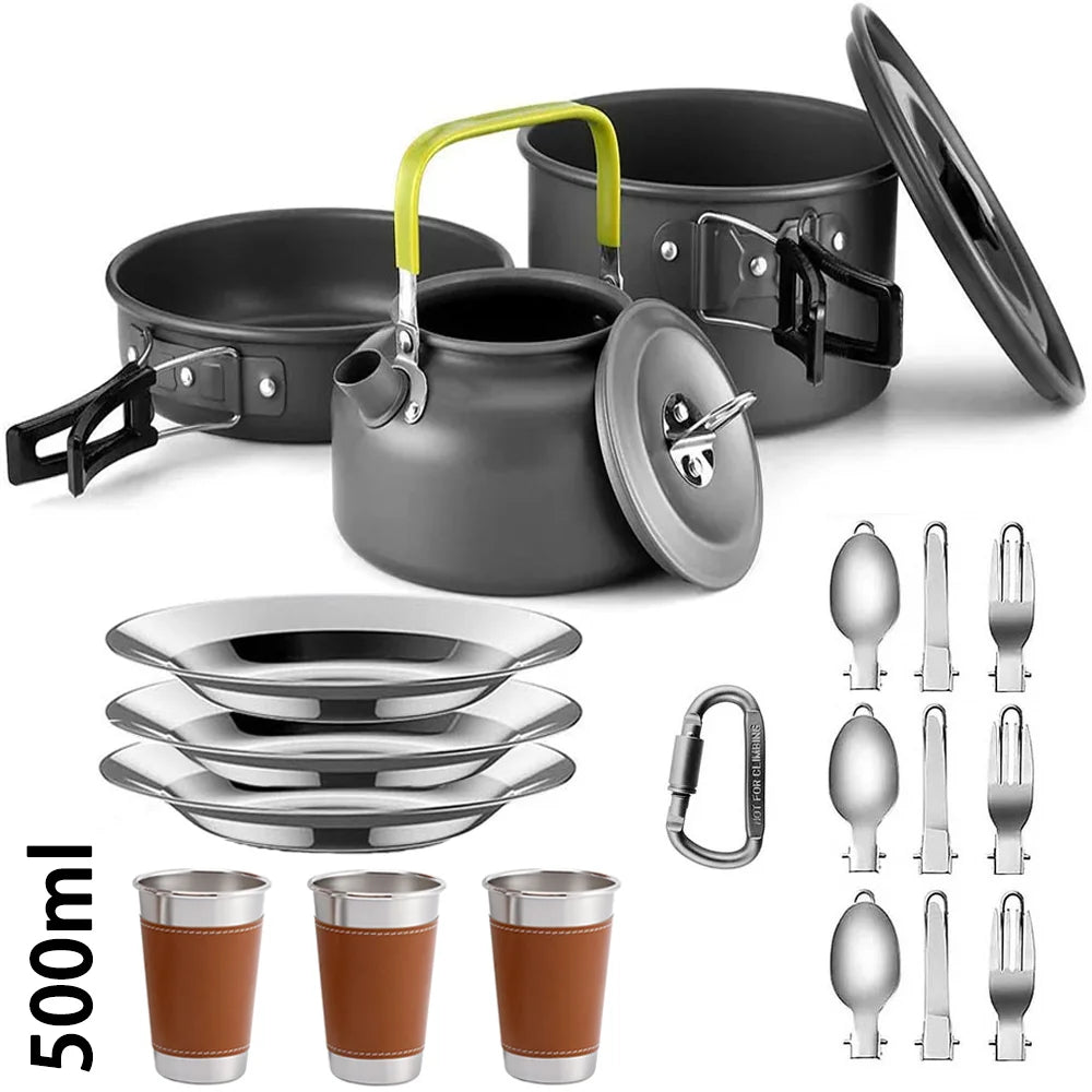 Camping Cooking set Camping Cookware Travel Tableware Outdoor