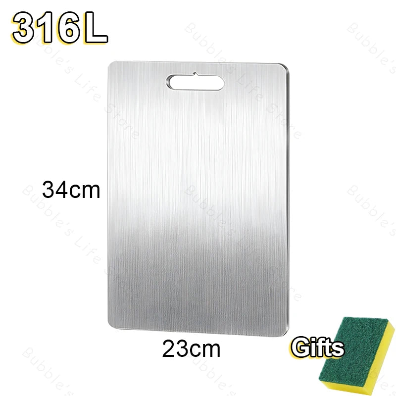 Thickened Stainless Steel Cutting Board Titanium Steel Antibacterial And Mildew-proof Household Cutting Board Kitchen Board 316