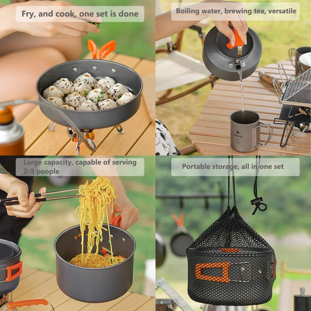 Camping Cooking set Camping Cookware Travel Tableware Outdoor